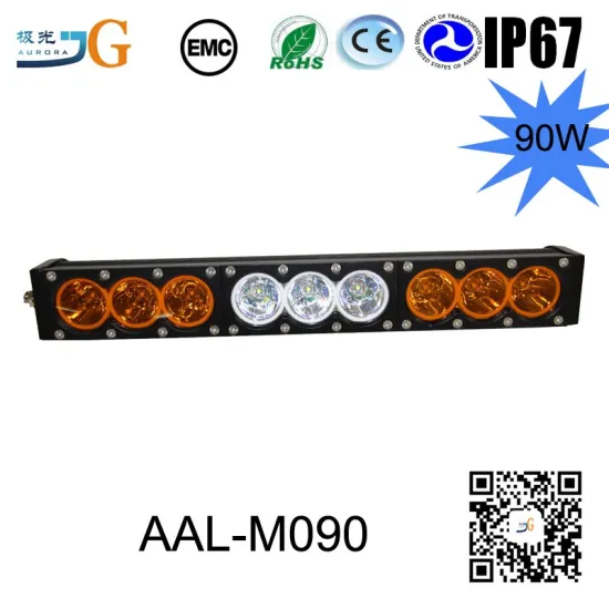 Wholesale Mutil Color Amber And White Led Light Bar 16.5 Inch 90W Off Road Led Light Bar