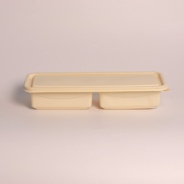 64 Ounce Chinese Divided Plastic Container for Salads and Fat Reduction Meals