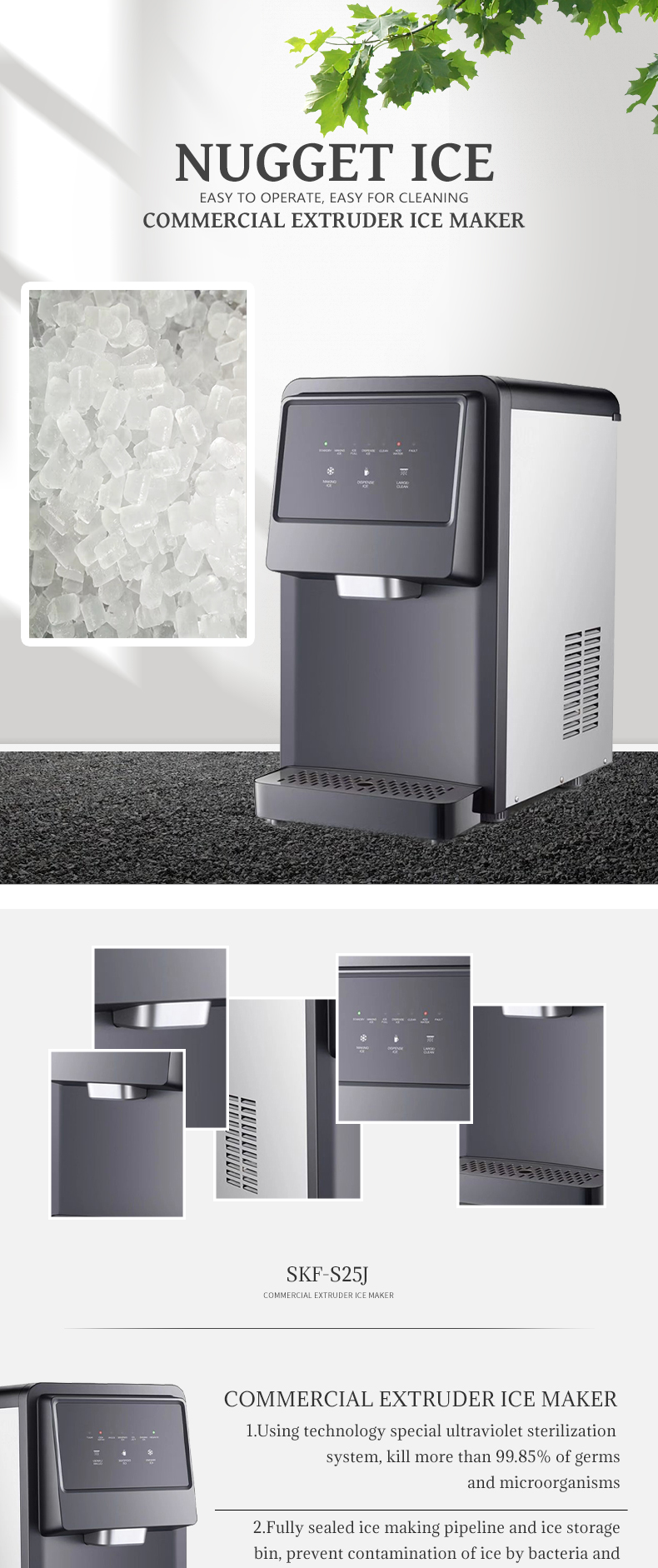 Frigidaire 44lbs Crunchy Chewable Nugget Ice Maker in Stainless Steel – RJP  Unlimited