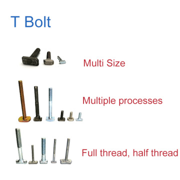 Boulon de tête M8 T en acier inoxydable