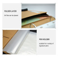 File Folder Loose Leaf Pu A4 Business Portfolio Organizer
