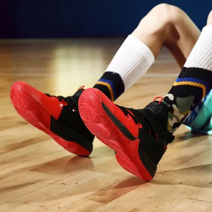 New High-top Basketball Shoes Men's Cushioning Light Basketball Sneakers Male Zapatos Hombre Breathable Outdoor Sports Shoes