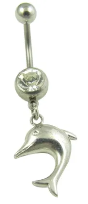 Blue Diamond Navel Ring Anchor Shaped Navel Jewelry