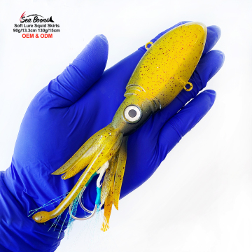 90g 130g Bionic Octopus Head Soft Lure with Double Assist Hook for Slow Jigging