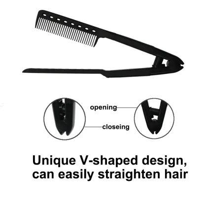 Premium Quality Hollow Curved Wave Hair Anti-Tangle Folding Comb for Professional Barbershop Use
