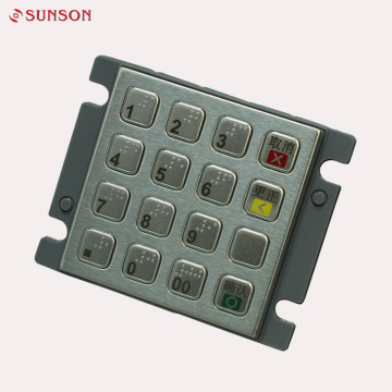 IVandal Resistant Compact Metal Keypad Encrypting Pinpad