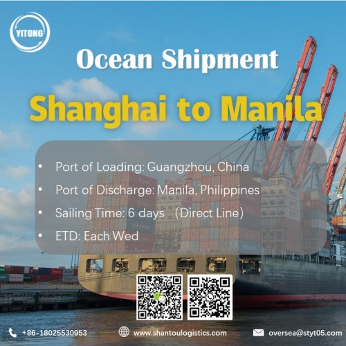 Freight de mer de ligne directe de Shanghai à Manille