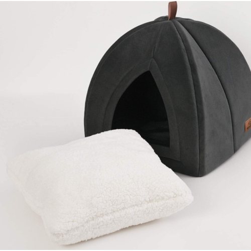 Microfiber Indoor Outdoor Pet Tent Cave Bed