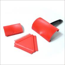 Simulated wood grain brush for cement wall