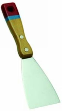 Putty Knife Polished Scraper Clipped with Wooden Handle 064