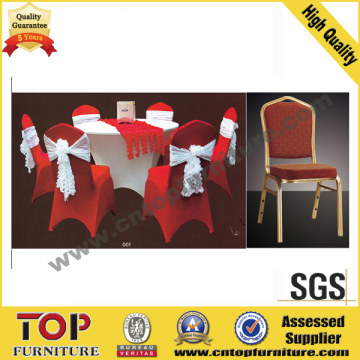 Metal Wedding Stacking Banquet Chair with Chair Cover