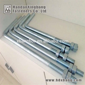 L anchor bolt with zinc plated made in china hebei handan