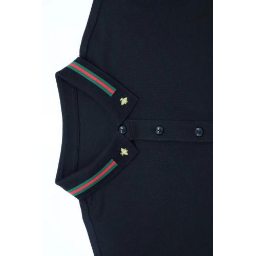 Solid herr PK med Jacquard-kragepolo