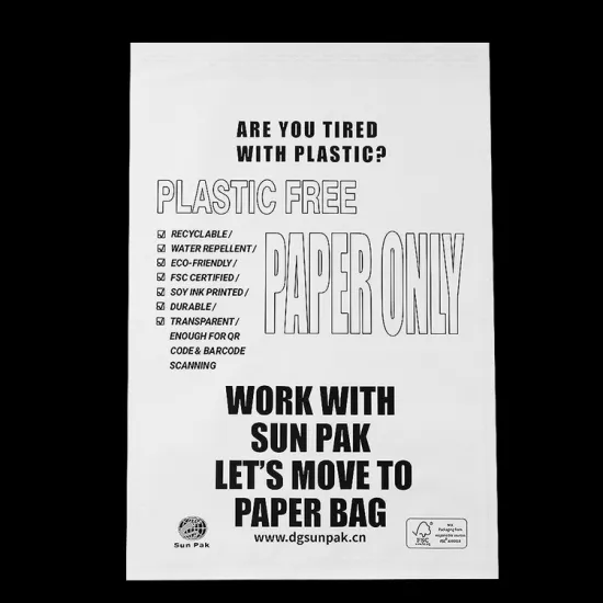 wholesale printed your own logo compostable glassine bag