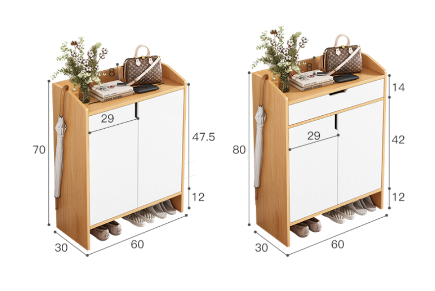 2022 Nouveau style à quatre portes et une armoire à chaussures de tiroir