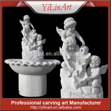 White Color Stone Water Wall Fountain With Statue YL-W199