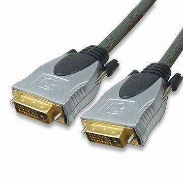 DVI Cable Assemblies with Copper Lead Inside and 24K Gold-plated Plug, Made of PVC