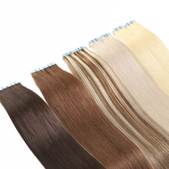 Seamless Invisible Ombre Raw Virgin Tape-in Hair Extensions 100% Human Hair
