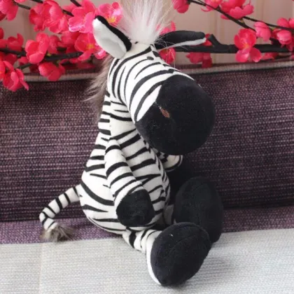 8" Sitting Zebra Stuffed Animal Plush Zebra