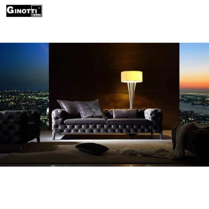 Poliform style black fabric sofa