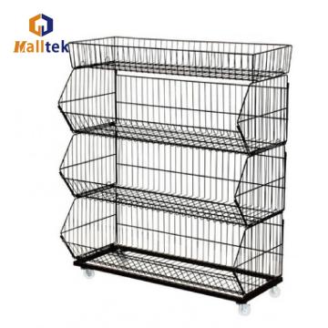 4 Wheels Multi Layer Metal Promotion Cage