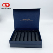 Navy Blue Leather Perfume Bottle Gift Box Packaging