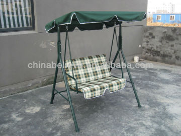 Outdoor Patio Teslin Swing Chair with Canopy for 3 persons