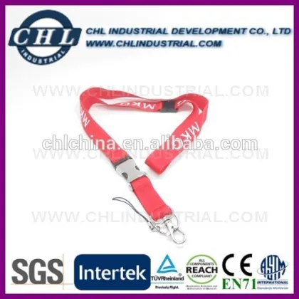 Promotion wholesale custom woven lanyard, polyester nylon neck lanyard, sublimation printed lanyard