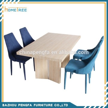 wood dining table with veneer paper/oak dining table