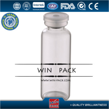 15ml clear rolling mouth tube glass bottle with aluminium cap, tube glass bottle manufacturer for chemical