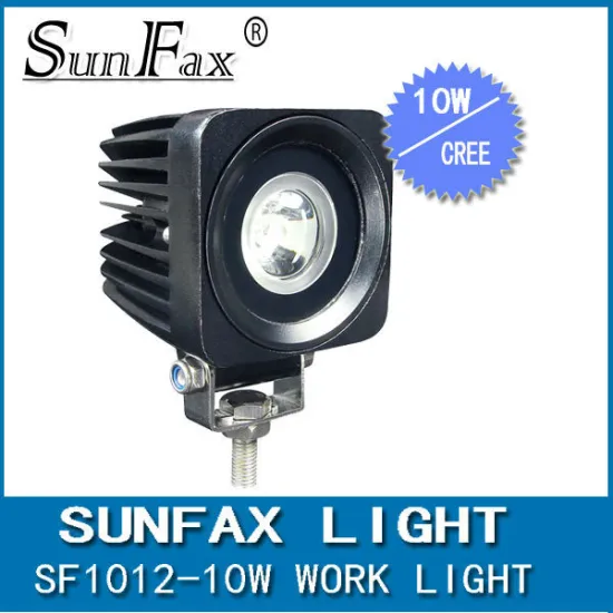 Factory price 10W ip68 led work light for jeep trucks, 12V auto led spotlight lamp