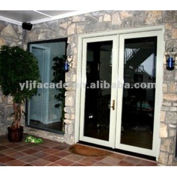 leaded glass french doors