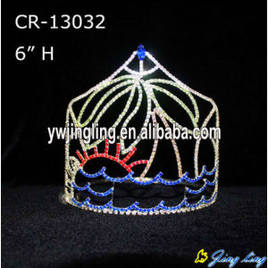 Rhinestone Crowns Tree Sun Sea Theme