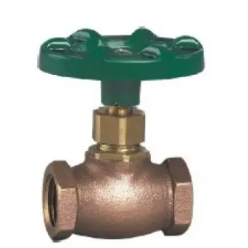 Bronze globe valve with butterfly handle
