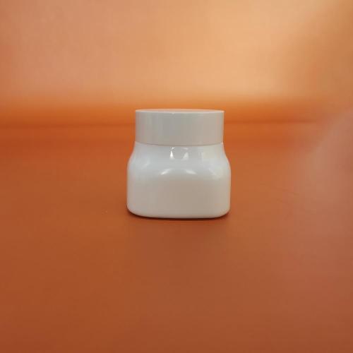 Witte opaal glazen potten met doppen 50ml