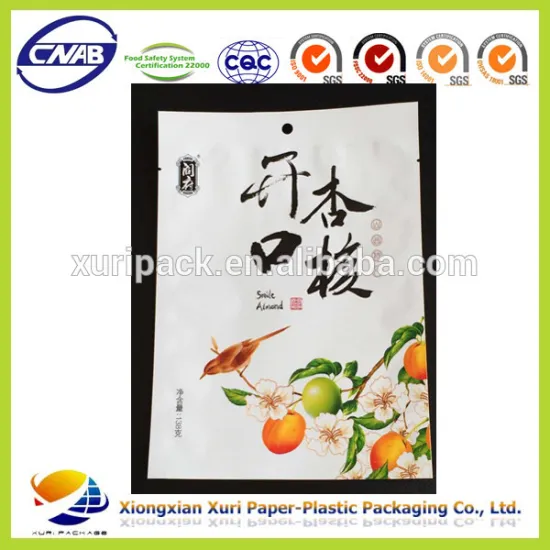 colorful printed customize Have hanging hole ornaments Dustproof plug Packaging bag