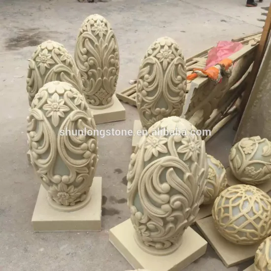 Artificial Stone oval flower Lantern,stone sculpture