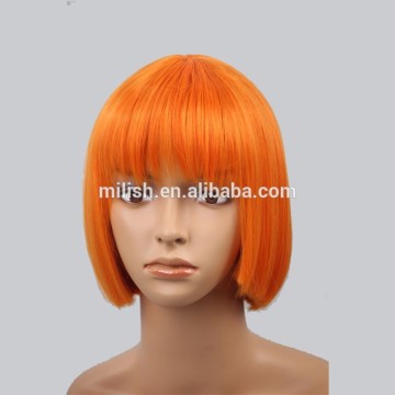 MCW-0165 wholesale wig factory under $5 japanese hot orange cosplay wig/ anime wig