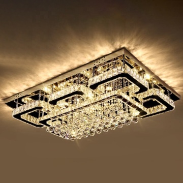 Lampada moderna a soffitto in cristallo a LED per villa di lusso e decorazione della hall dell'hotel