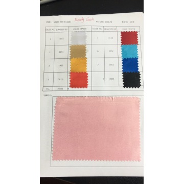 Gotowe towary 100% Poly 50DX75D Charmeuse Satin Fabric