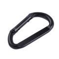 Carabiner forte da forma preta de Dee da cor com fechamento de parafuso