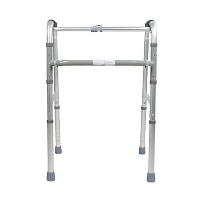Adjustable foldable zimmer frame aluminum walker