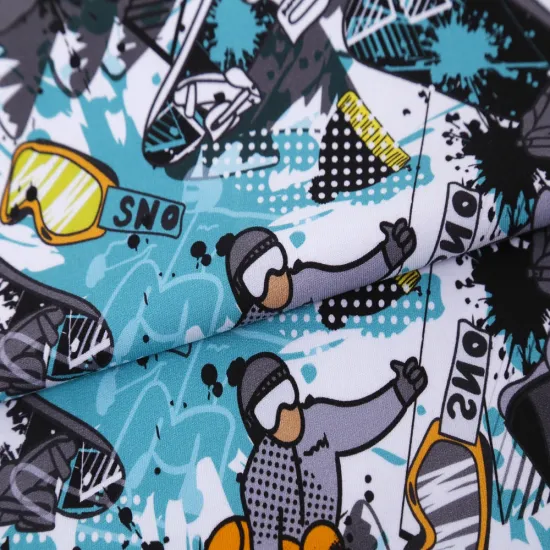 Custom Anime Design 95% Cotton 5% Spandex Digital Print Soft French Terry Fabric