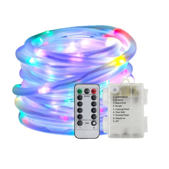 Outdoor String Lights 10M 5M Battery Operated LED Rope Tube String Lights for Patio Easter Christmas Party Wedding Holiday