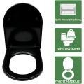 Black Duroplast Toilet Seat-Soft Close U Shape