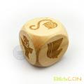 35mm 6 Sides Custom Engraved Wooden Dice with Round Corner