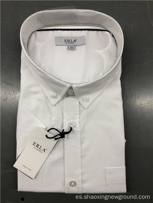 Camisa blanca de alta calidad para hombre