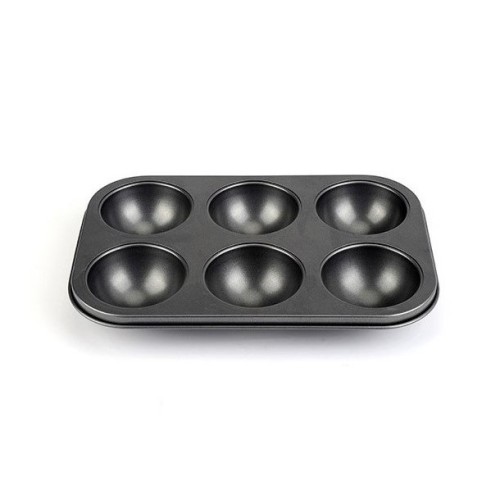  cupcake tray 6-Cavity Carbon Steel Semicircle Chocolate Mold Factory