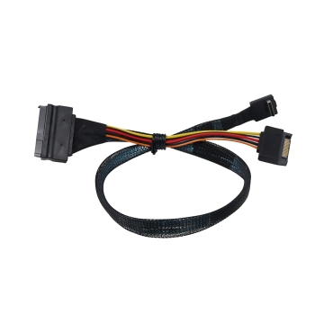 SAS 29pin to SATA 15pin Male Extension Cable for HDD and Server Use