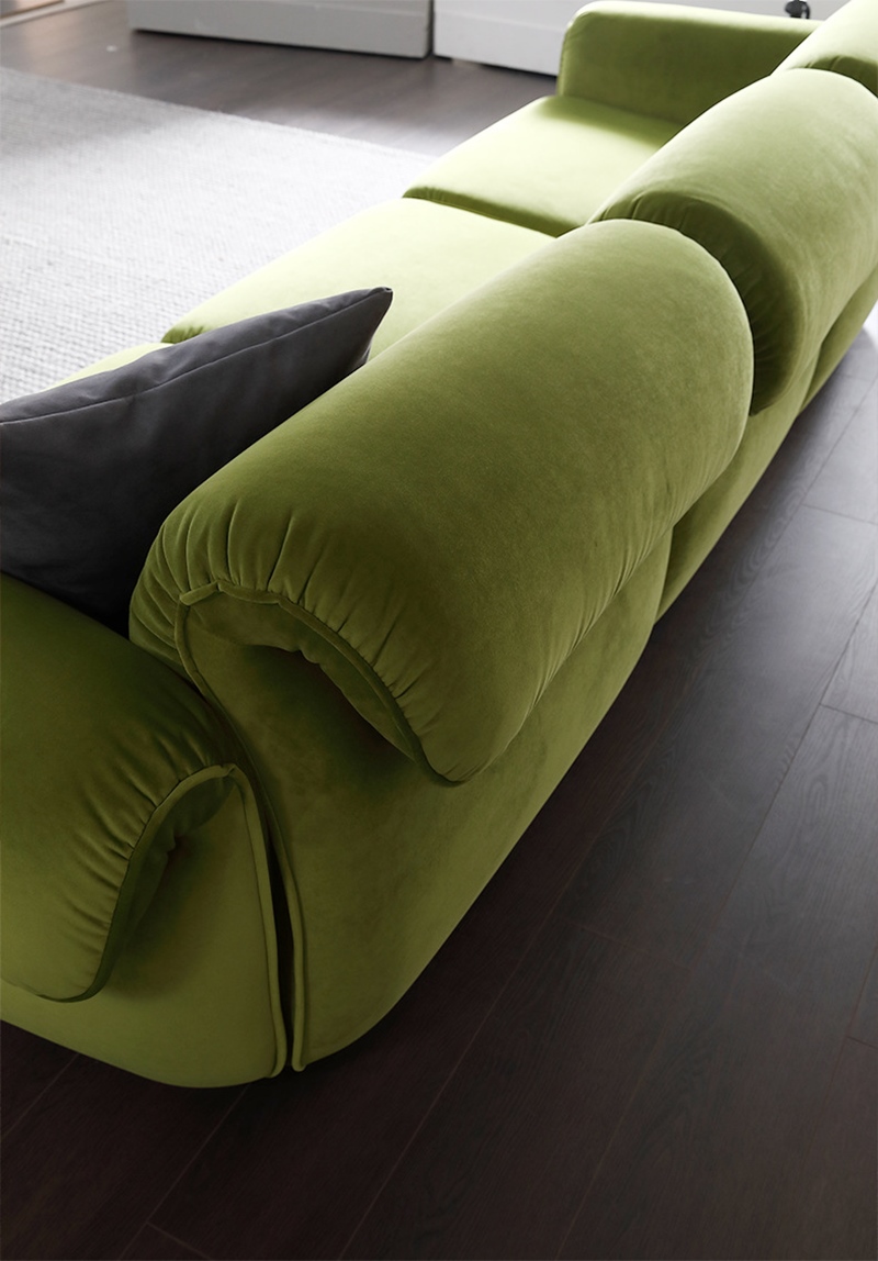 Modern Green Fabric Sofa